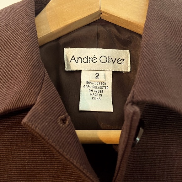 André Oliver Deep Brown Blazer Sz. 2 *NWT* - Picture 3 of 5